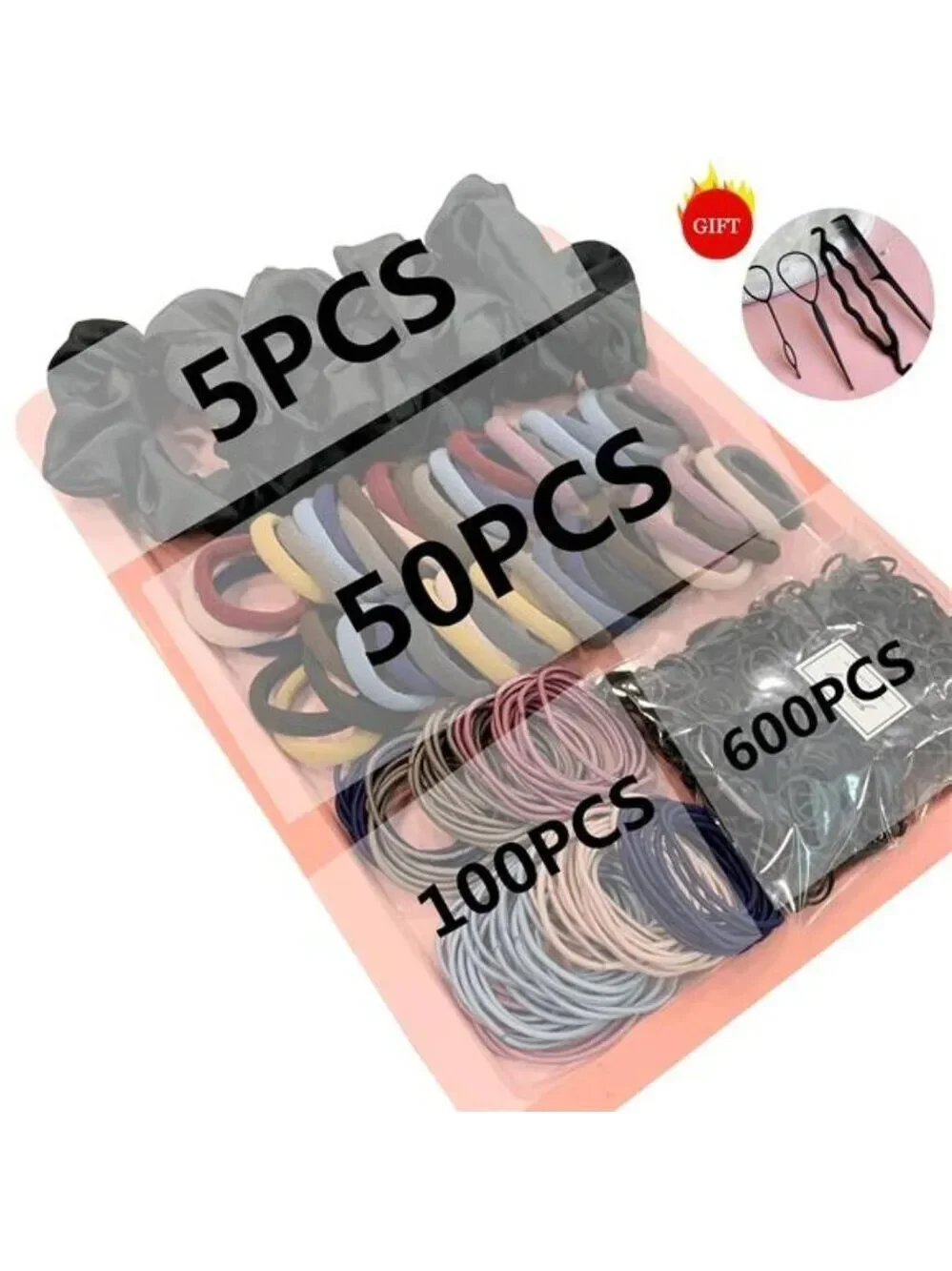 Hair accessories set 755pcs ponytail holders scrunchies hair ties for thick curl